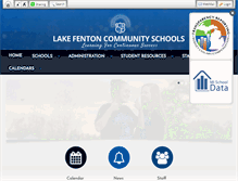 Tablet Screenshot of lakefentonschools.org